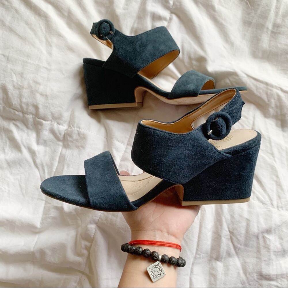 Sala Isola Landra suede wedge strap sandals